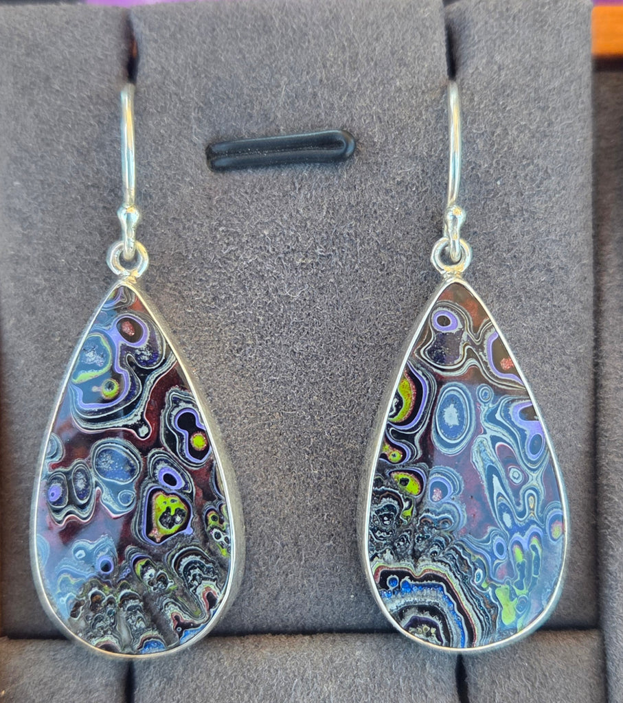 Fordite Tear Drop Earrings Fordite Tear Drop Earrings
