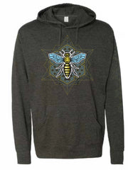 Sacred Geometry Bee Lightweight Hoodie Sacred Geometry Bee Lightweight Hoodie