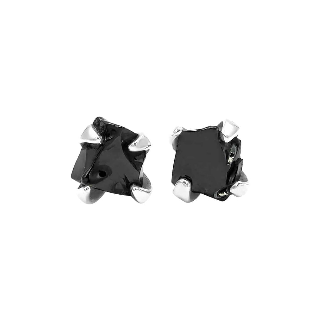 Rough Elite Shungite Sterling Silver Post Earrings Rough Elite Shungite Sterling Silver Post Earrings