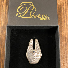 Cadet Cruiser Sterling Silver Pendant w/ Sapphire - Ramstar Designs Cadet Cruiser Sterling Silver Pendant w/ Sapphire - Ramstar Designs