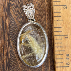Rutilated Quartz Sterling Silver Pendant Rutilated Quartz Sterling Silver Pendant