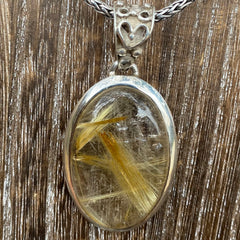 Rutilated Quartz Sterling Silver Pendant Rutilated Quartz Sterling Silver Pendant