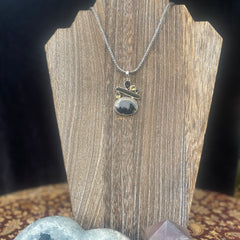 Dendritic Opal Pendant w/ Tourmaline, Citrine, & Smoky Quartz Dendritic Opal Pendant w/ Tourmaline, Citrine, & Smoky Quartz