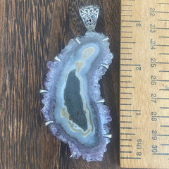 Druzy Agate Slice Pendant Druzy Agate Slice Pendant