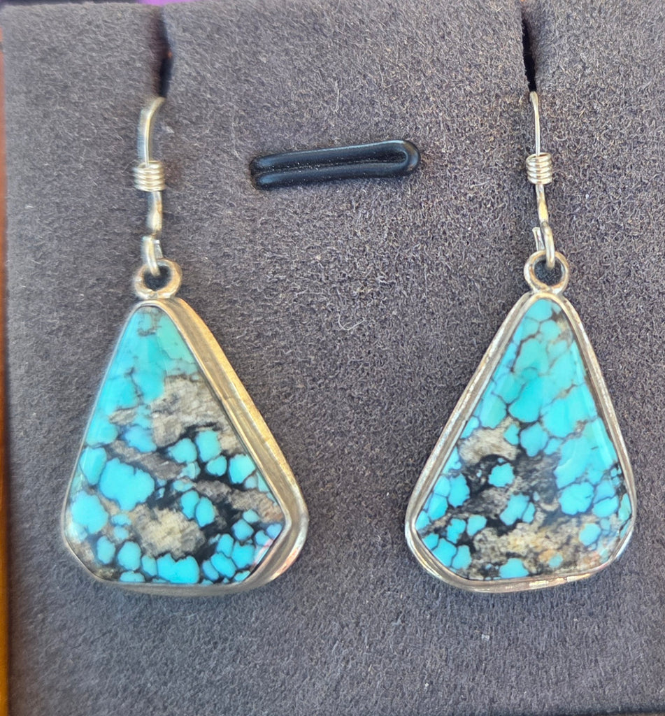 Teardrop Turquioise Copper Composite Earrings