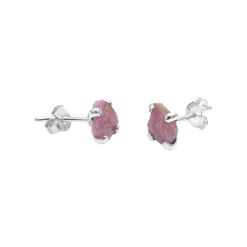 Record Keeper Ruby Sterling Silver Earrings