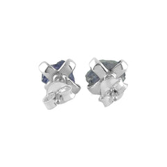Rough Tanzanite Sterling Silver Post Earrings