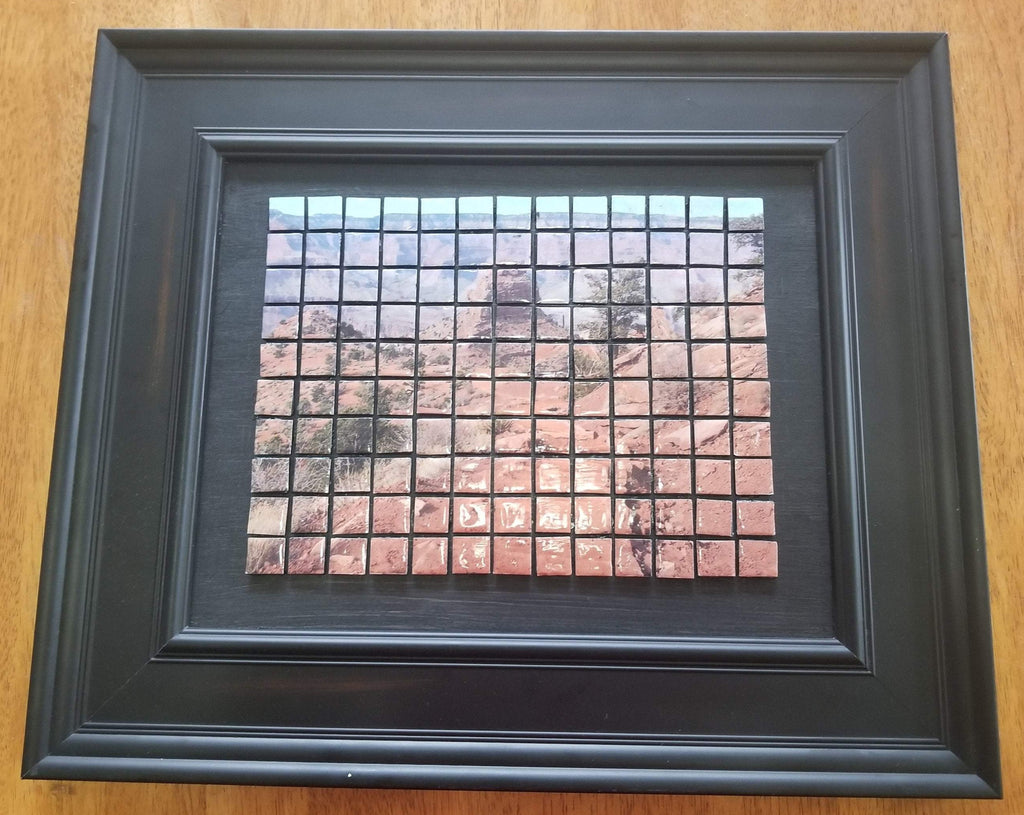 Grand Canyon Oasis - Framed Photo Mosaic Tile Art