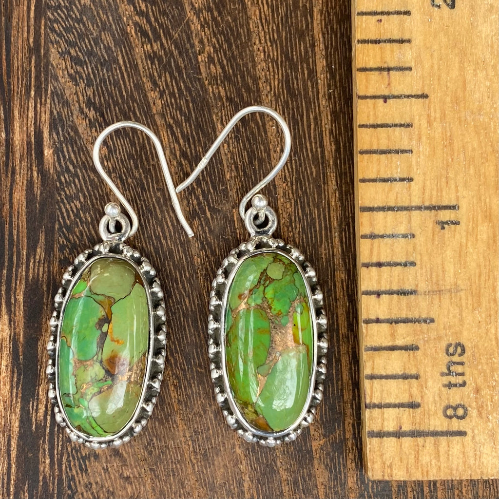 Lime Green Turquoise Earrings