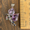 Amethyst Butterfly Pendant w/ Ruby, Sapphire & Emerald Accents